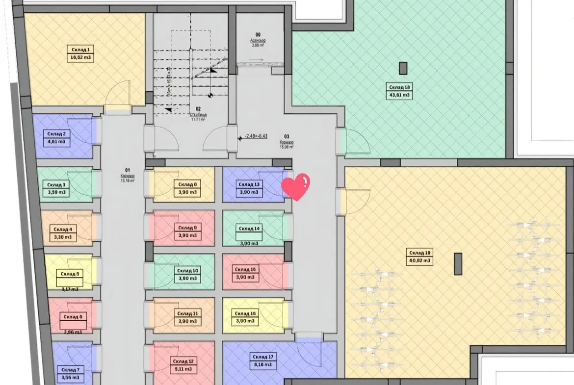 Планировка трехкомнатного апартамента в комплексе City v2, с указанием площадей комнат и общей структуры.