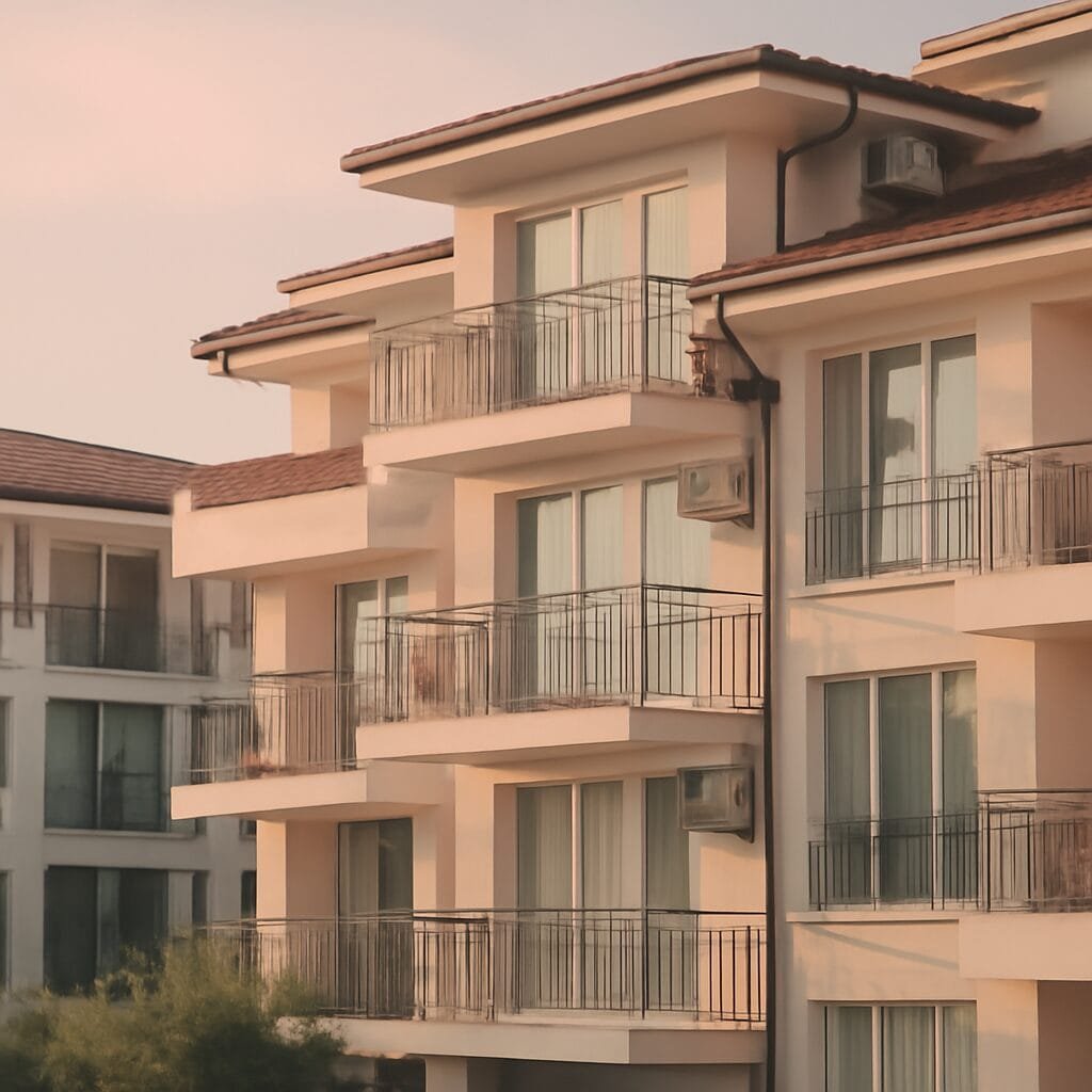 modern apartment complex in Sunny Beach, Bulgaria
