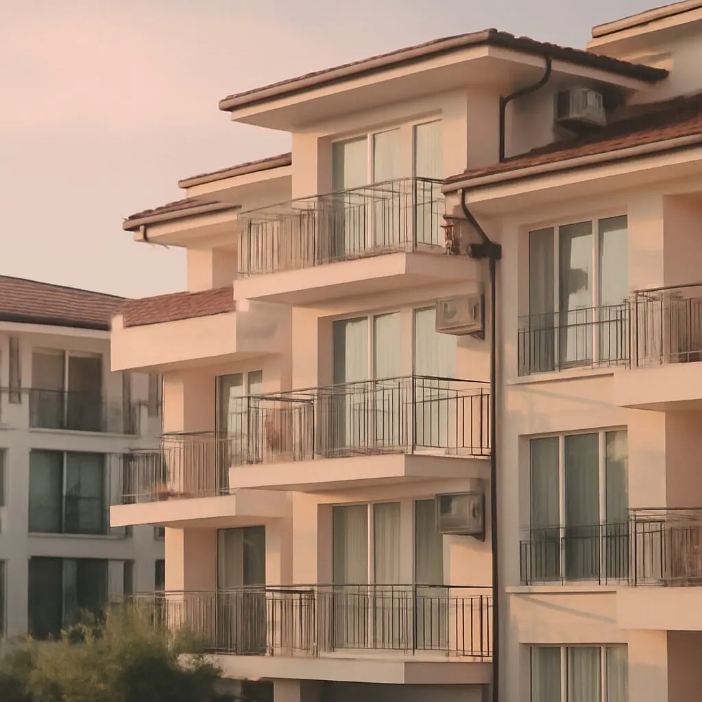 modern apartment complex in Sunny Beach, Bulgaria