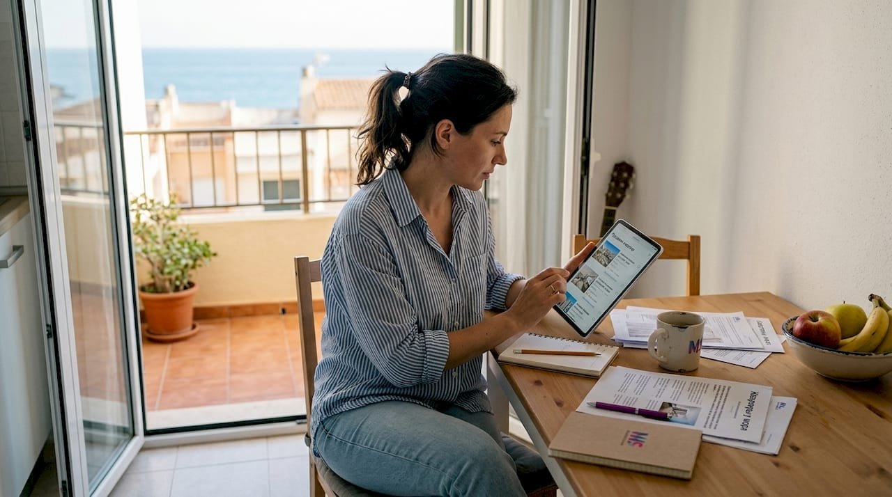 Женщина подбирает себе квартиру у моря в Болгарии